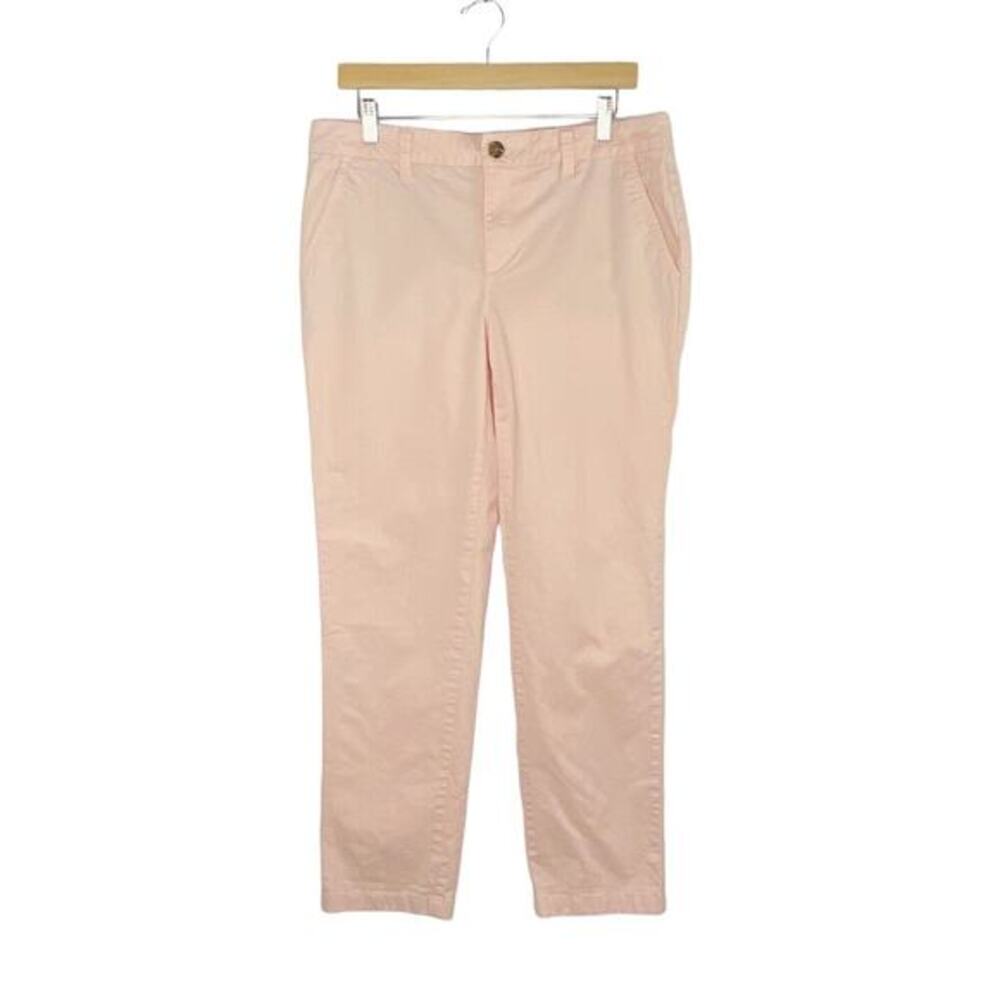 Tommy Hilfiger Pants Womens Size 12 Pink Chino Straight Leg Soft Cotton Blend